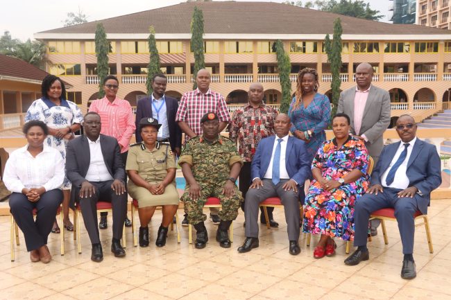 Brig Gen Mwanje (C), Brig Gen Kabisa (3R) and Brig Gen PG Omora in a group photo with EASF member state