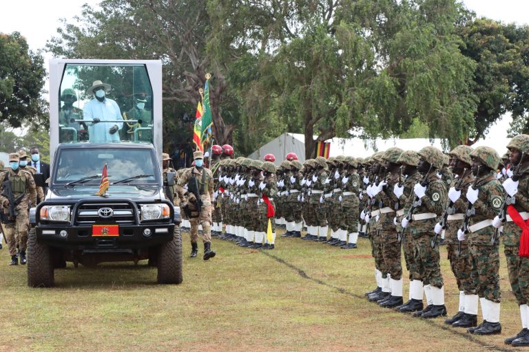 President Yoweri Kaguta Inspecting Independence Parade hosted in Busia district