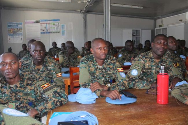 UNGU XI troops in attence