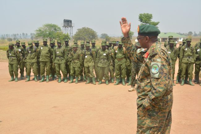 Maj Gen Felix Busizoori addresses trainees (1)