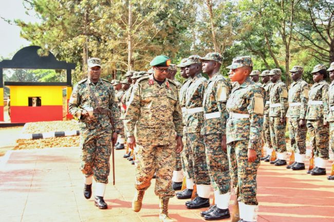 Maj Gen FELIX BUSOZOLI inspecting the Balaka guard at IPSO-TC SINGO during the closer of BG48 and BG ALPHA training on 25 sep 2026