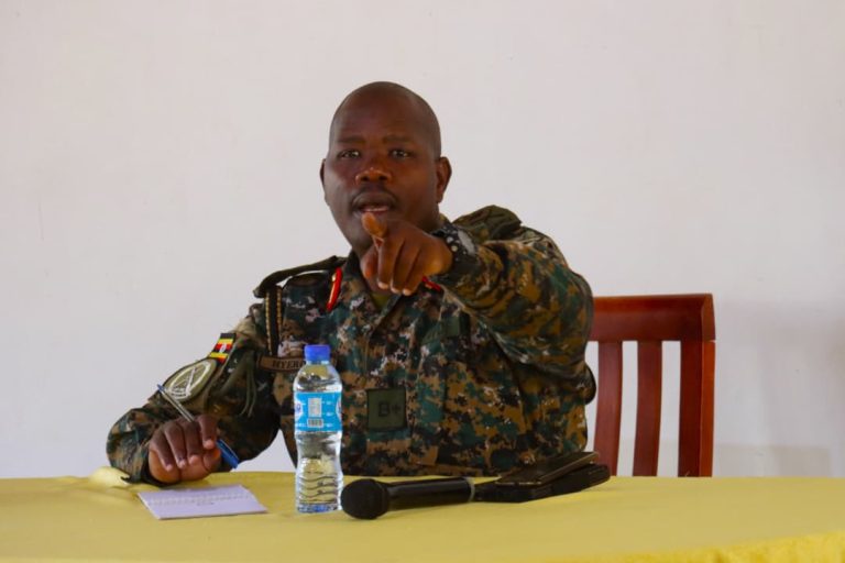 3DIV COMD Brig Gen Hyeroba during the meeting.JPG